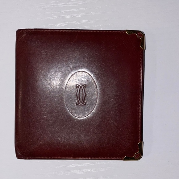 Cartier Burgundy Men’s Bifold Wallet ✨ - Picture 1 of 8